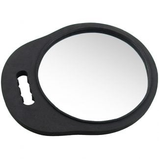 Mirror Round Foam Frame, Black, 25cm